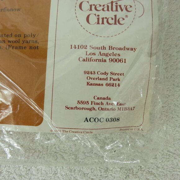 The Creative Circle 0321 Flower Cart Embroidery Kit 12" X 16" New Deadstock - Picture 6 of 10